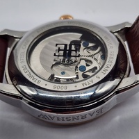 Thomas Earnshaw Longitude Automatic Skeleton Watch Brown Leather Band