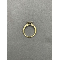 Ladies 18ct Yellow Gold Diamond Cluster Flower Ring