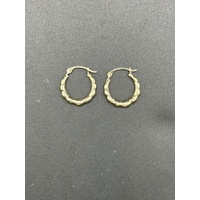 Ladies 9ct Yellow Gold Hoop Earrings