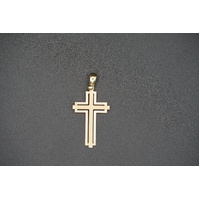  Unisex 9ct Yellow Gold Religious Cross Pendant