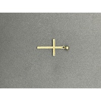 Unisex 9ct Yellow Gold Religious Cross Pendant