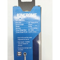 Kincrome Micrometer Torque Wrench 3/8 Inch Drive 20-110Nm MTW80F