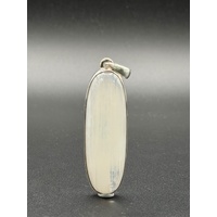 Ladies 925 Sterling Silver Oval Moonstone Pendant