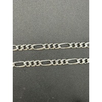 Mens 925 Sterling Silver Figaro Link Necklace