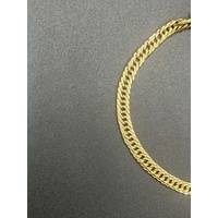 Unisex 18ct Yellow Gold Tight Curb Link Bracelet