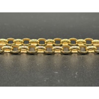 Ladies 9ct Yellow Gold Mum Heart Locket Belcher Link Bracelet