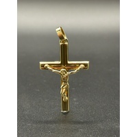  Unisex 9ct Yellow Gold Religious Crucifix Pendant