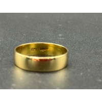 Unisex 18ct Yellow Gold Plain Band Ring
