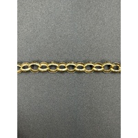 Ladies 9ct Yellow Gold Round Belcher Link Bracelet
