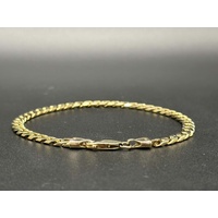 Unisex 10ct Yellow Gold Curb Link Bracelet