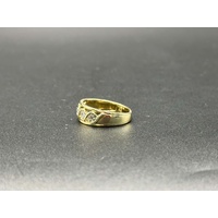 Ladies 9ct Yellow Gold Diamond Cluster Ring