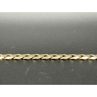 Unisex 9ct Yellow Gold Curb Link Bracelet