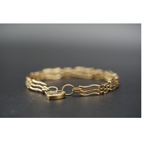 Ladies 9ct Yellow Gold Fancy Link Bracelet
