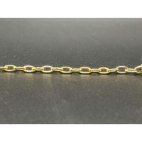 Ladies 18ct Yellow Gold Cable Link Heart Charm Bracelet