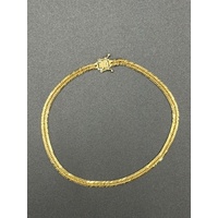 Unisex 18ct Yellow Gold Tight Curb Link Bracelet