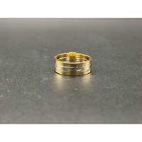 Ladies 18ct Three Tone Gold Stack Ring 
