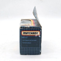 Vintage Matchbox MB-47 School Bus Yellow Autobus Scolaire Diecast Toy Boxed