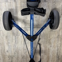 BagBoy Sidekick 3 Wheel Golf Push Cart Blue Black Foldable Caddy