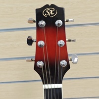 SX Essex Custom Guitars DG1VS Acoustic Guitar Red Sunburst with Carry Bag