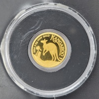 2024 Perth Mint Mini Kangaroo Gold Coin 0.5g 99.99% Pure Gold $2 AUD in Display Card