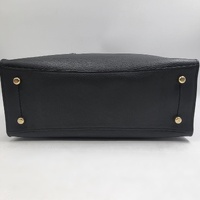 Coach Charlie Carryall 25137 Black Pebble Leather Handbag with Strap
