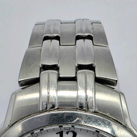 Citizen Eco-Drive E111 White Dial Silver Steel Mens Watch Date WR100