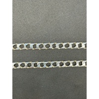 Unisex 925 Sterling Silver Square Curb Link Necklace