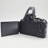Nikon D5500 24.2MP DSLR Camera Body Only Black Low Shutter 6200 W/ Battery Strap