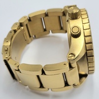 NIXON The 51-30 Chrono Gold Tone Mens Watch 300M Stainless Steel 