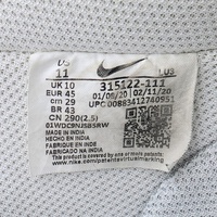 Nike Air Force 1 '07 Low White Mens Sneakers 315122-111  Size 11 