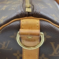 Louis Vuitton Keepall 45 Monogram Canvas Duffle Travel Bag Brown + COA