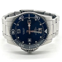 Longines HydroConquest 41mm Sunray Blue Automatic Diver Watch L3.781.4
