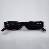 Wyld Blue x Pared Hazed Sunglasses Black Gold Frame Tinted Lens PE2305B