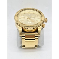 Nixon Simplify The 51-30 Chrono All Gold Stainless Steel Mens Watch