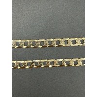 Mens 9ct Yellow Gold Curb Link Necklace