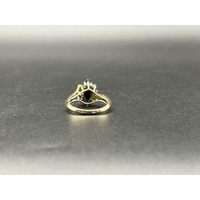 Ladies 18ct Yellow Gold Blue Sapphire & Diamond Ring