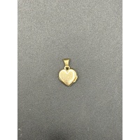 Ladies 9ct Yellow Gold Love Heart Locket Pendant