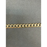 Unisex 9ct Yellow Gold Curb Link Bracelet