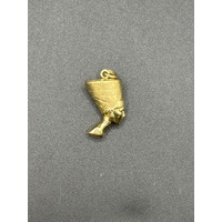 Ladies 9ct Yellow Gold Egyptian Head Pendant 2.2g