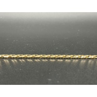 Unisex 9ct Yellow Gold Double Curb Link Bracelet