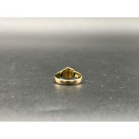 Ladies 18ct Yellow Gold Red Gemstone Solitaire Ring Size K