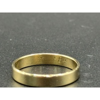 Unisex 9ct Yellow Gold Plain Band Ring