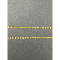 Unisex 18ct Yellow Gold Rope Link Chain Necklace