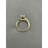 Ladies 9ct Yellow Gold Diamond Ring