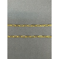Unisex 18ct Yellow Gold Paperclip Link Chain with Medusa Pendant