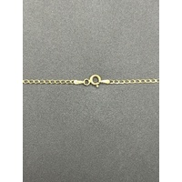 Unisex 9ct Yellow Gold Curb Link Chain with Cross Pendant