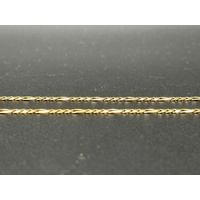 Unisex 9ct Yellow Gold Figaro Link Necklace