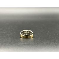 Mens 14ct Yellow Gold Diamond Ring