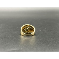 Ladies 10ct Yellow Gold Diamond Cluster Ring