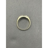 Men’s 9ct Yellow Gold Diamond Signet Ring
